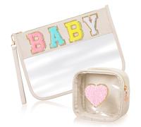 Hillban 2 borse per trucco, beige., tema bambino