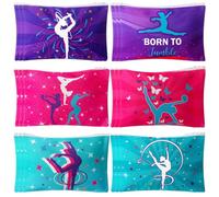Hillban Regali da ginnastica per ragazze Borse per il trucco Tie Dye con cerniera Borsa cosmetica verde per le donne Borse da toilette unicorno Accessori da ginnastica per ragazze donne, Verde, rosa