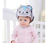 Hillento Casco di Sicurezza del Bambino, i Bambini Infantili anticollisione Cappuccio di Protezione della Testa, imbracature Regolabili Caschetto di Protezione Senza Cuscino Urti Testa, Orso