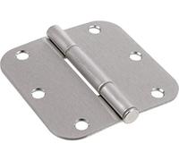 Hillman 854321 Cerniere per Porta ad Angolo Arrotondato, a Prova di cigolio, 7,6 cm, Nichel Satinato
