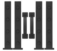 HILLMASTER Kit di ferramenta decorativa magnetica per porta da garage, 6 pezzi, magneti rettangolari per porta da garage, cerniere e maniglie fin