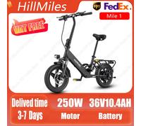 HillMiles Mile 1 Bicicletta elettrica 250W Motore Brushless 36V10.4AH Batteria al litio Portata 60KM E-bike Bicicletta elettrica per adulti Black 250W 36V10.4AH