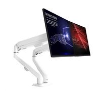 HILLPORT Bianco Supporto Doppio Monitor Scrivania 17-30 pollici Braccio Monitor Arm PC LED LCD Vesa 75 mm e 100 mm, 2-9kg, Molla a Gas, M22W