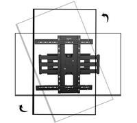 HILLPORT Supporto da parete per TV, orientabile e inclinabile, si adatta alla maggior parte degli schermi LED LCD da 55 a 95 pollici, supporto per telefono a TV, staffa verticale per TV, VESA max 600