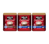 Hills Bros Mix di cappuccino istantaneo senza zucchero, confezione assortita con (2) vaniglia francese senza zucchero e (1) miscela di caffè istantaneo senza zucchero (3 ct)