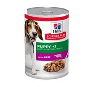 Hill's Science Plan Puppy <1 umido per cane - 6 x 370 g con Manzo