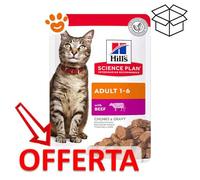Hill's Cat Science Plan Adult Manzo - Hill's Cat Science Plan Adult Manzo - Bustina Da 85 Gr - CONFEZIONE RISPARMIO