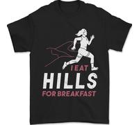 Hills Corsa Marathon Cross Country Corridore Uomo T-Shirt 100% Cotone