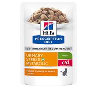Hill's Prescription Diet c/d Urinary Stress + Metabolic umido per gatti - pollo - 12 x 85 g
