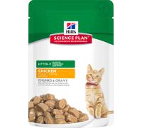 Hill's Science Plan Kitten Alimento per gattini 85 gr Pollo - confezione da 12 pezzi - Cibo umido per gatti - 1° ORDINE? scegli lo sconto BZR5 / BZR20 + 200 punti fedeltà
