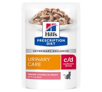 Hill's Prescription Diet c/d Urinary Stress Teneri Bocconcini in Salsa Multipack 12x85 gr: Salmone