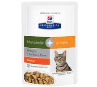 Hill's Prescription Diet umido per gatti in busta 24 x 85 g - Metabolic