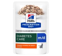 HILL'S PRESCRIPTION DIET Feline m/d diabetes care con pollo in bustina 12x85 g
