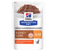 Hill's Prescription Diet umido per gatti in busta 24 x 85 g - k/d Kidney Care Pollo