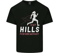 Hills Running Marathon Cross Country Runner T-Shirt Per Bambini
