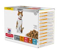 Hill's Science Plan Adult Sterilised Pacco misto umido per gatti - Set %: 24 x 85 g Pollo, Salmone, Tacchino, Trota