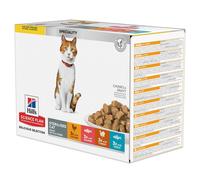HILL'S Science Plan Feline Young Adult Sterilised Cat Multipack con il pollo, con la trota, con il tonno, con il salmone 12 x 85g