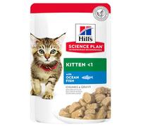 Hill's Science Plan Kitten Alimento per gattini 85 gr Pesce Oceanico - confezione da 12 pezzi - Cibo umido per gatti - 1° ORDINE? scegli lo sconto BZR5 / BZR20 + 200 punti fedeltà