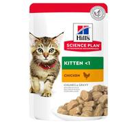 Hill's Science Plan Kitten Alimento per gattini 85 gr Pollo - confezione da 12 pezzi - Cibo umido per gatti - 1° ORDINE? scegli lo sconto BZR5 / BZR20 + 200 punti fedeltà