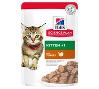 Hill's Science Plan Kitten Alimento per gattini 85 gr Tacchino - confezione da 12 pezzi - Cibo umido per gatti - 1° ORDINE? scegli lo sconto BZR5 / BZR20 + 200 punti fedeltà
