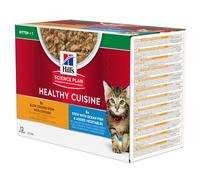 HILL'S SCIENCE PLAN FELINE HEALTHY CUISINE KITTEN STERILISED SPEZZATINO MULTIPACK POLLO/PESCE OCEANICO (12 x 80 GR.)