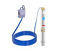 hillvert Pompa sommersa per pozzo - 95 mm / 3,75'' - 3000 l/h - 550 W - cavo 20 m / prevalenza 85 m - Acciaio inox HT-ROBSON-SP550-80
