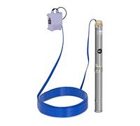 Hillvert Pompa Sommersa Per Pozzo Pompa Sommergibile Hillvert-SPP32-037 (Prestazioni max: 3.800 l/h, 370 W, Profondità max: 39 m, Ø 80 mm, Scatola di comando in cciaio inox)