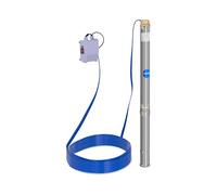 Hillvert Pompa Sommersa Per Pozzo Pompa Sommergibile Hillvert-SPP32-055 (Prestazioni max: 3.800 l/h, 550 W, Profondità max: 60 m, Ø 80 mm, Scatola di comando in cciaio inox)