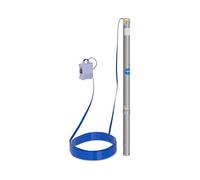 Hillvert Pompa Sommersa Per Pozzo Pompa Sommergibile Hillvert-SPP32-075 (Prestazioni max: 3.800 l/h, 750 W, Profondità max: 85 m, Ø 80 mm, Scatola di comando in cciaio inox)