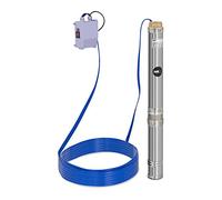 Hillvert Pompa Sommersa Per Pozzo Pompa Sommergibile Hillvert-SPP48-110 (Prestazioni max: 10.800 l/h, 1.100 W, Profondità max: 54 m, Ø 100 mm, Scatola di comando in cciaio inox)