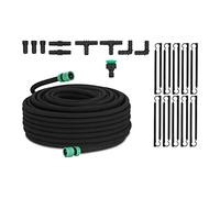 hillvert Tubo poroso per irrigazione a goccia - 50 m + presa rubinetto + 20 ganci di fissaggio - 4062859972491