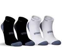 Hilly Calzini Active Quarter Min Cushioning – confezione doppia, bianco/nero/grigio M