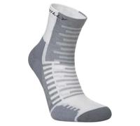 Hilly Attivo-Cavigliera-Min, Calze da Corsa Unisex, Bianco/Grigio, S