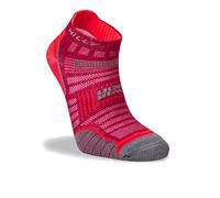 Hilly Twin Skin-Socklet-Min Cushioning Calzino da Corsa, Magenta/Grigio Marl, S Unisex-Adulto