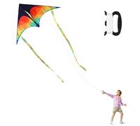 Hillylolly Drago di volo singolo, 125 × 65 cm, drago delta, drago aereo, aquilone delta, aquilone, delta, kite, drago volante, aquilone volante, aquilone, per gite in spiaggia