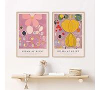 Hilma af Klint Svedese Citazione Stampa Artistica Poster Ispiratore Svezia Scandinavo Moderno Quadro su Tela Stampe Decorazione da Parete 50x75cmx2 Pezzi Senza Cornice