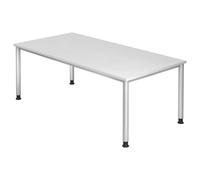 HILO 2E S | Scrivania 200x100 regolabile in altezza Bianco
