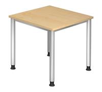 HILO 8 S | Scrivania 80x80 regolabile in altezza Acero