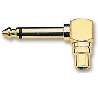 HiLo Adattatore RCA a Jack 1/4 Pollice 90 Gradi, Placcato Oro