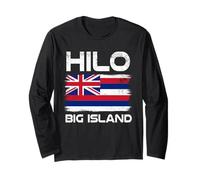 Hilo - Bandiera Hawaiana Big Island Hawaii Maglia a Manica