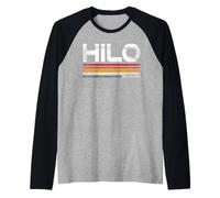 Hilo Big Island Design retrò Hilo Hawaii Maglia con Maniche Raglan