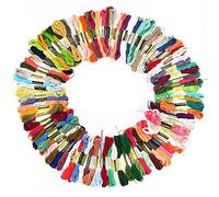 Hilo de Bordar de Algodón, Filo da Ricamo in Cotone DmC Fili da Ricamo Fili da Braccialetto per Amicizia con 100 matassine 8 Metri 6 Fili di Rami (Multicolore)