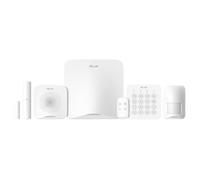 HiLook HIKVISION - Sistema di allarme radio da 6 pezzi | Sistema di allarme wireless con centrale, rilevatore di movimento PIR, contatto porta/finestra, sirena interna e telecomando | Controllo app