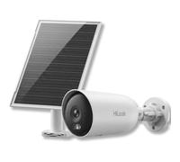 HiLook Telecamera di sorveglianza per esterni, a batteria solare, 4 MP, rilevamento di persone e veicoli con notifica push, visione notturna, audio a 2 vie, IP66 impermeabile e antipolvere