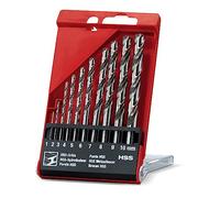 Hilti - Set di punte elicoidali per trapano HSS, 1-10 mm, Bianco
