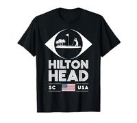 Hilton Head South Carolina Vintage Golf Emblema Souvenir Maglietta