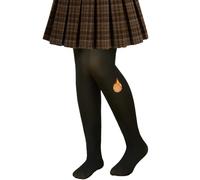 Hiltzo Calzamaglia in Pile ragazze Caldo Collant per l'Inverno | Collant Termico per Bambina | 5 Taglie 4-14 Anni | Nero & Tan Effetto Trasparente, Nude Classico | per Scuola e Quotidiano