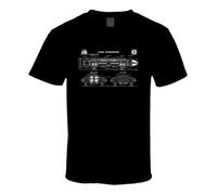 HILVSZXA Space 1999 Eagle Transporter Spacecraft T Shirt Black S