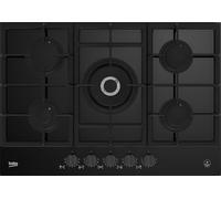 Beko HILW 75325 SDX piano cottura Nero Da incasso 75 cm Gas 5 Fornello(i)