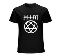 Him Punk Rock Band Graphic T-Shirts Black S